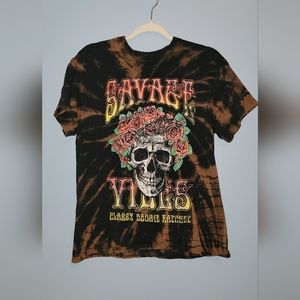 🚨DEAL! Women's Size Medium Savage Skull Graphic T-shirt Halloween